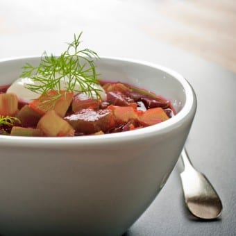 Rhubarb Vegetable Soup