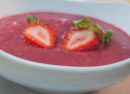 Strawberry Bavarian Cream with Raspberry Jelly