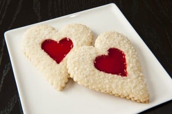 Strawberry Heart Sugar Cookies