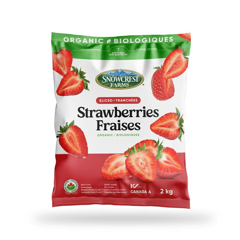 Snowcrest Farms Organic Sliced Strawberries - Snowcrest Foods