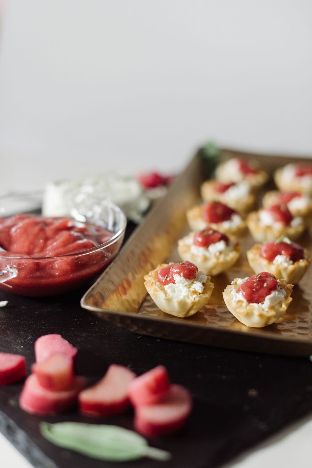 Rhubarb & Tarragon Canape - Snowcrest Foods British Columbia
