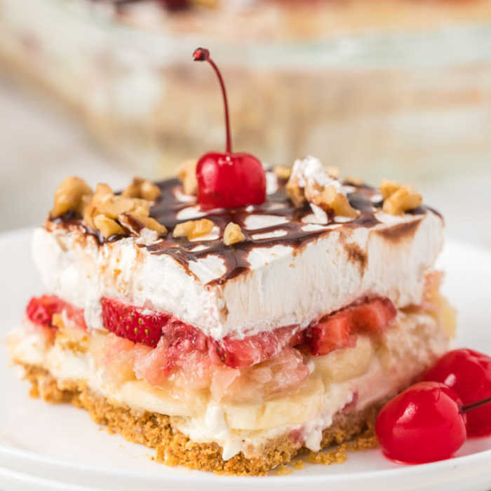 No bake Banana Split Cake - Snowcrest Foods British Columbia