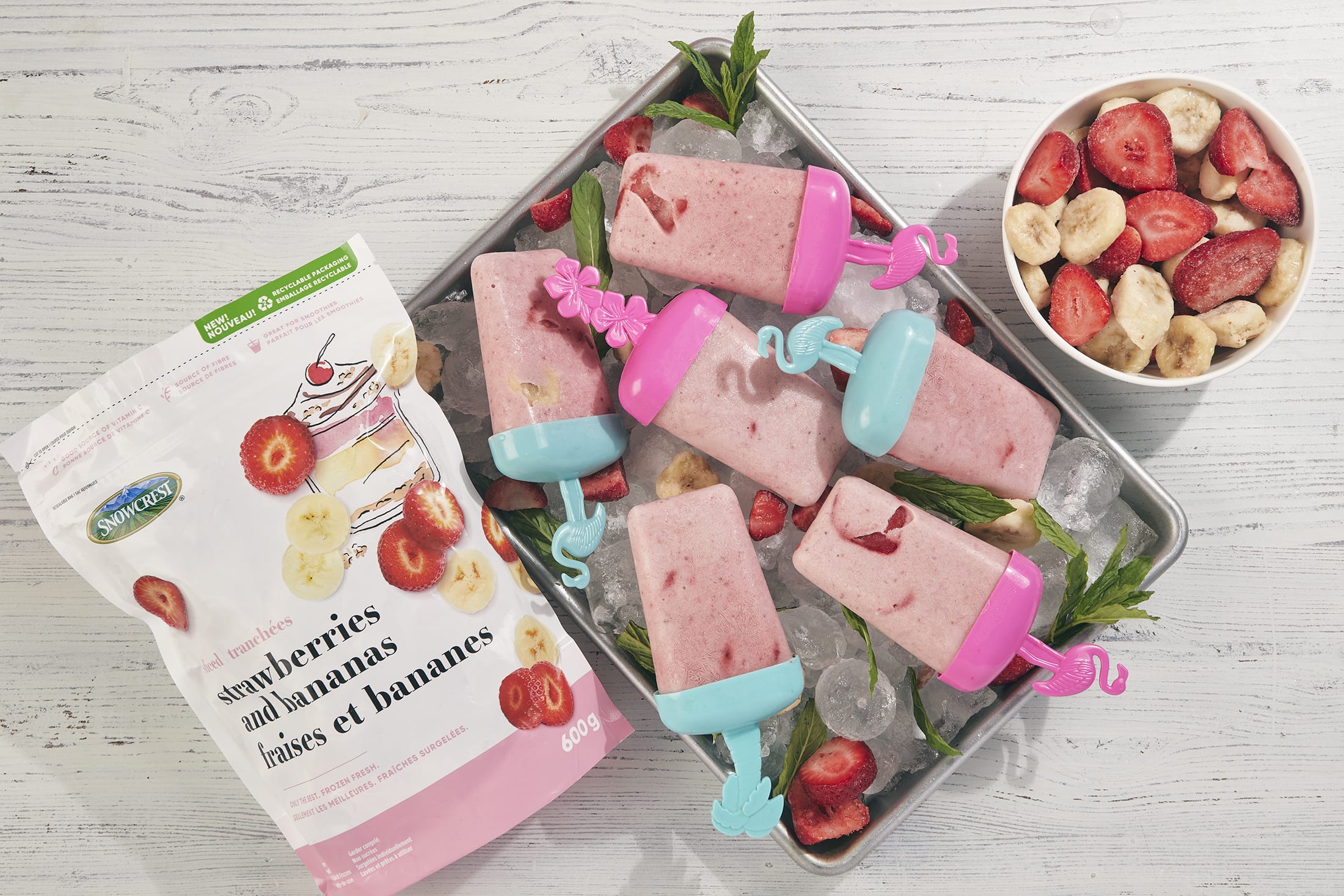 Strawberry banana ice pops snowcrest foods british columbia